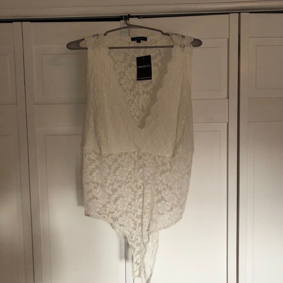 White Lace Bodysuit - Picture 3 of 5